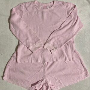 SKIMS Pink Waffle Pajama SET!